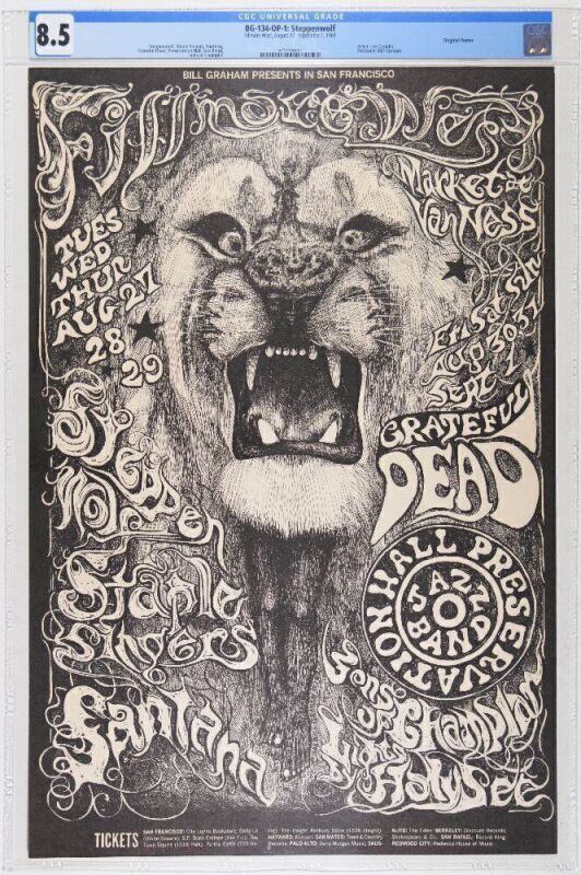 The July 2026 CGC Certified Concert Poster Auction