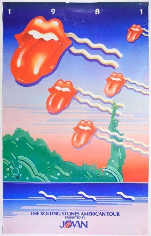 1981 Rolling Stones American Tour Poster Extra Fine 67