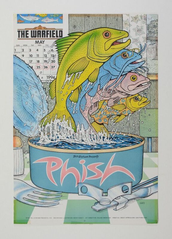 1994 BGP-93 Phish The Warfield Theater Poster Extra Fine 61