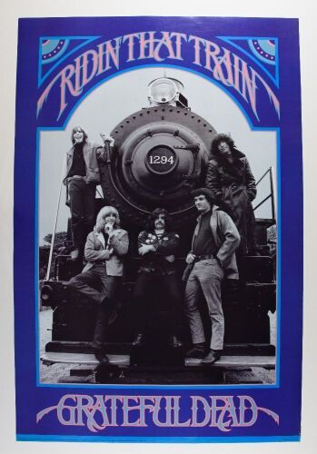 1988 Grateful Dead Ridin' That Train GDM Official Merch Poster Excellent 71