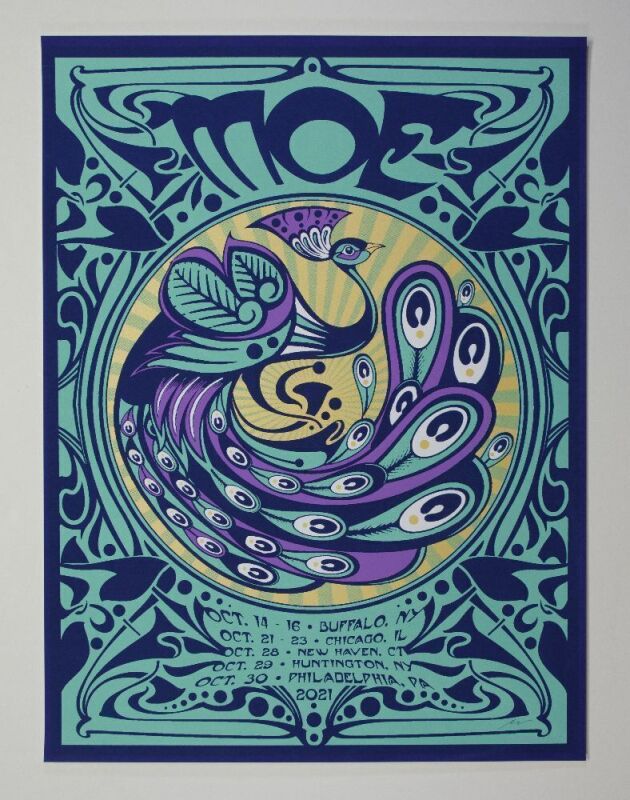 2021 Moe. October Tour Signed Duval Poster Mint 93