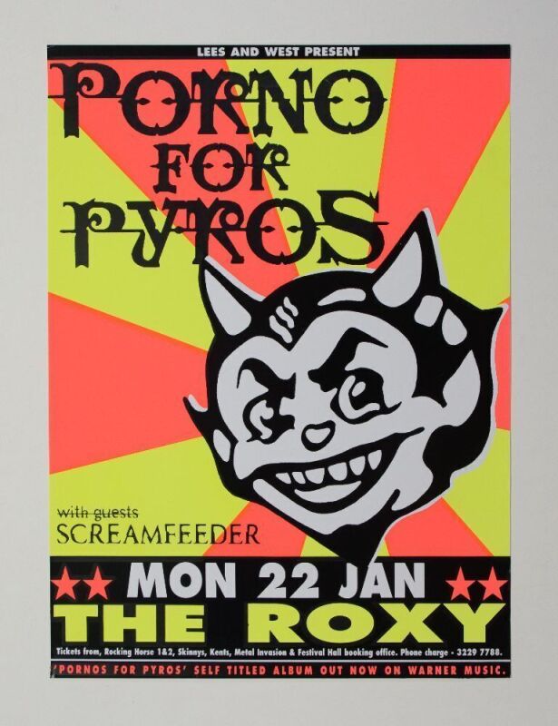 1996 Porno for Pyros The Roxy Poster Near Mint 83