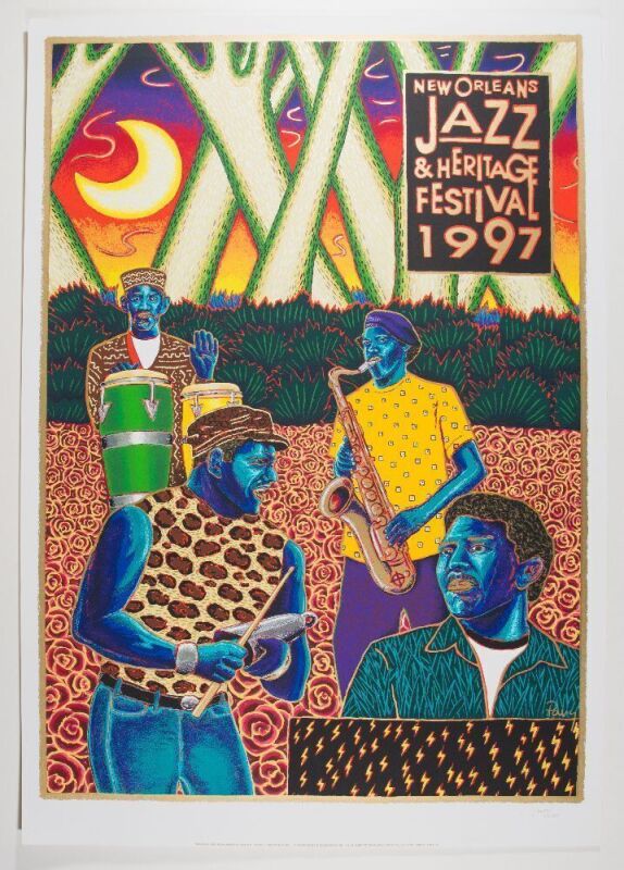 1997 The New Orleans Jazz & Heritage Festival LE Poster Mint 91