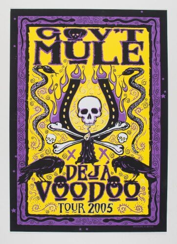 2005 Gov't Mule Déjà Voodoo Tour Poster Mint 95