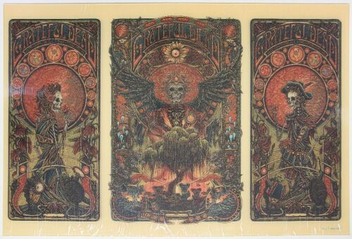 2022 Luke Martin Grateful Dead Lenticular Triptych Poster Not Graded