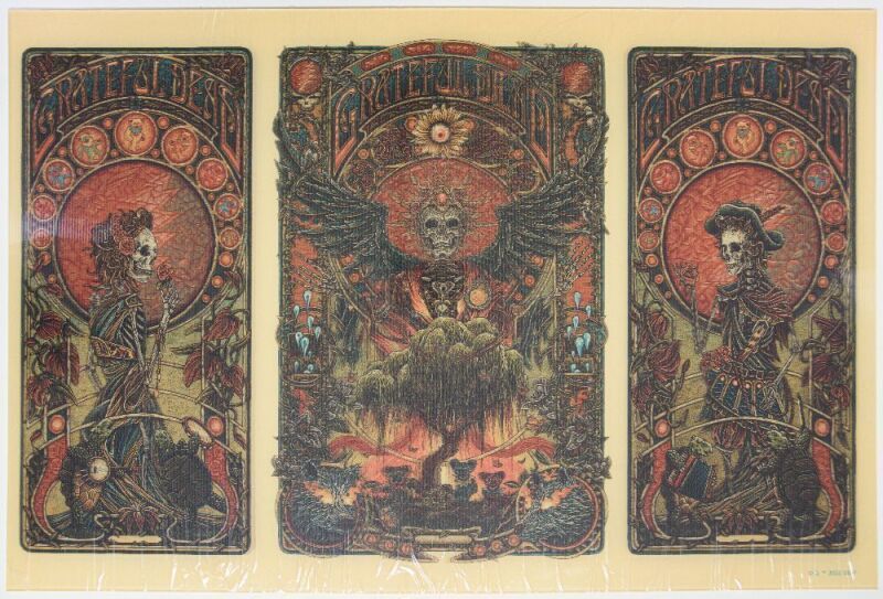 2022 Luke Martin Grateful Dead Lenticular Triptych Poster Not Graded