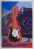 1997 Stanley Mouse Eric Clapton Flaming Guitar Poster Excellent 73