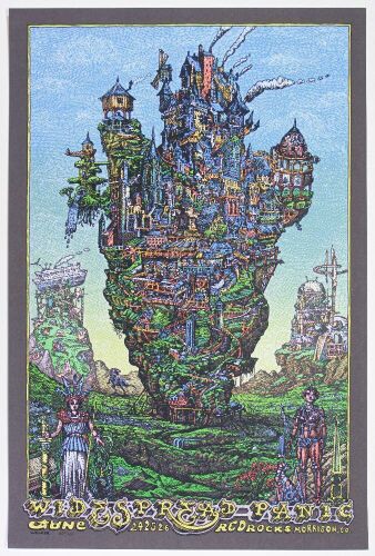 2016 David Welker Widespread Panic Red Rocks Amphitheatre LE Poster Near Mint 89