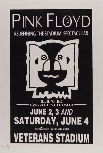 1994 Pink Floyd Veterans Stadium Philadelphia Poster Mint 93