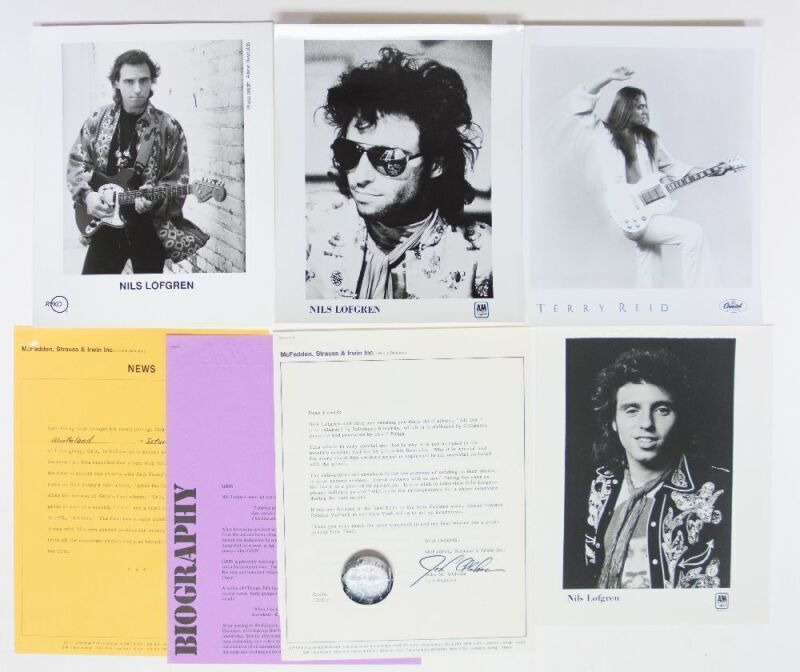 Lot of 7 Nils Lofgren Grin Terry Reid Ryco Capitol Records Promotional Publicity Items