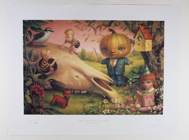 2008 The Pumpkin President LE Signed Mark Ryden Lithograph Mint 91