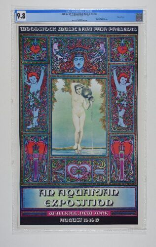 1969 AOR-3.2 David Byrd Woodstock Festival Wallkill New York Poster CGC 9.8