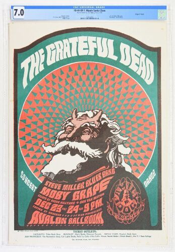 1966 FD-40 Grateful Dead Steve Miller Avalon Ballroom Poster CGC 7.0