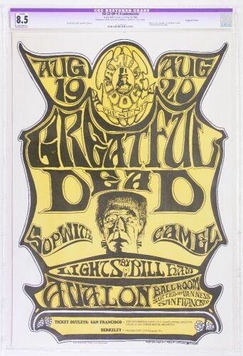 1966 FD-22 Grateful Dead Sopwith Camel Avalon Ballroom Poster CGC 8.5 RESTORED