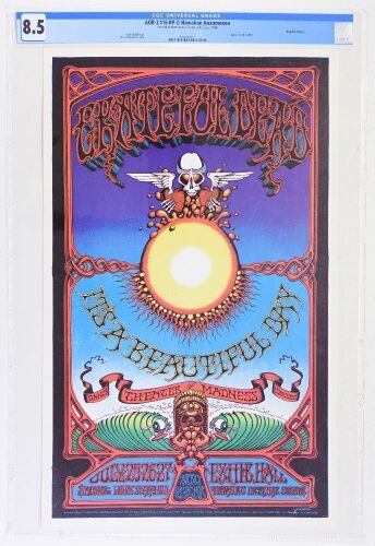 1968 AOR-3.116 Rick Griffin Grateful Dead Honolulu Hawaii RP2 Poster CGC 8.5