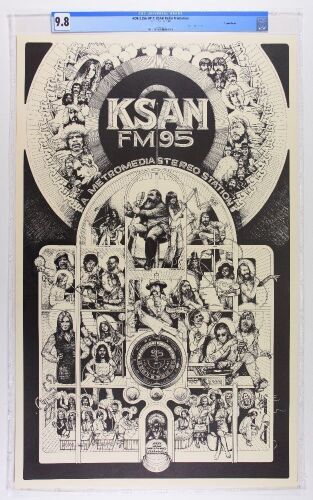 1969 AOR-2.256 Norman Orr KSAN FM Radio San Francisco Promo Poster CGC 9.8