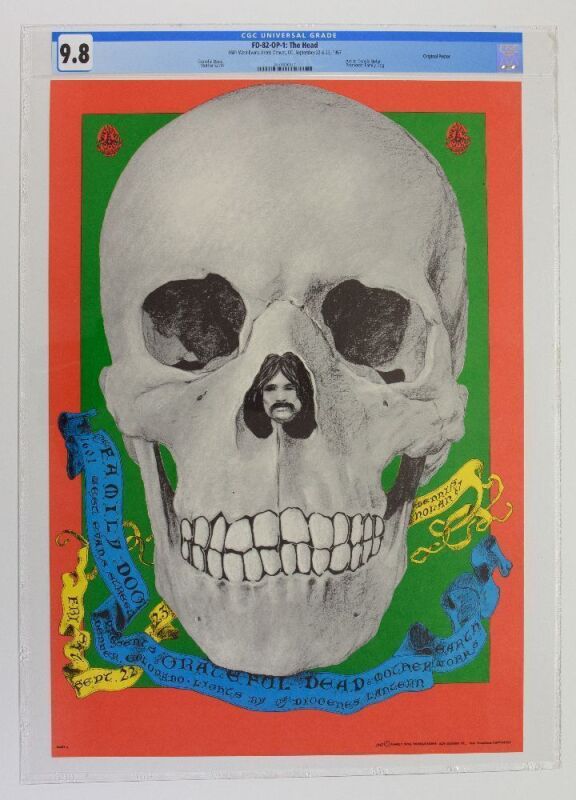 1967 FD-82 Grateful Dead 1601 W Evans Street Denver Poster CGC 9.8