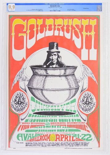 1967 FD-58 Quicksilver Messenger Service Avalon Ballroom Poster CGC 9.9