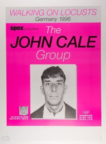 1996 The John Cale Group Walking on Locusts Germany Poster Near Mint 89