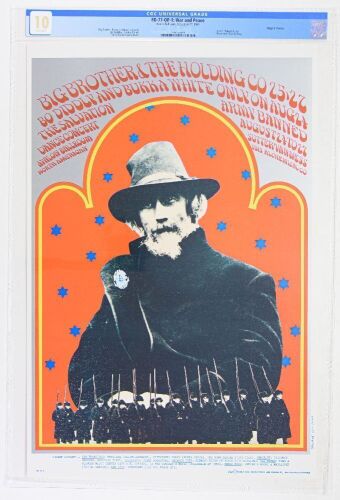 1967 FD-77 Big Brother Janis Joplin Bo Diddley Avalon Ballroom Poster CGC 10