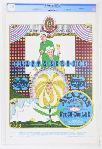 1967 FD-94 Flatt & Scruggs Avalon Ballroom Poster CGC 10