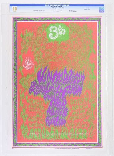 1967 FD-88 Van Morrison Avalon Ballroom Poster CGC 10