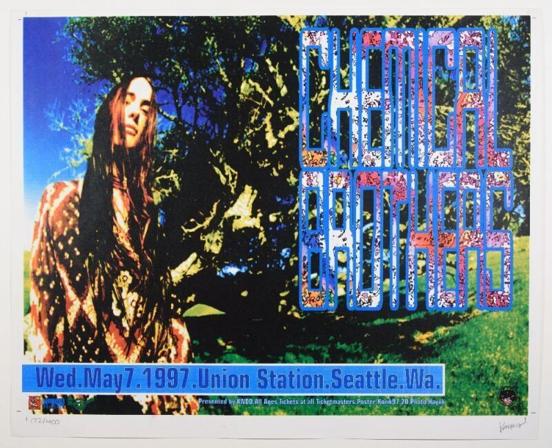 1997 Frank Kozik The Chemical Brothers Union Station Seattle LE Signed Kozik Poster Near Mint 89