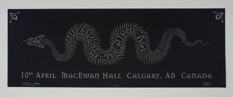 2005 EMEK Queens of the Stone Age MacEwan Hall Calgary Alberta LE Signed Emek Poster Near Mint 81