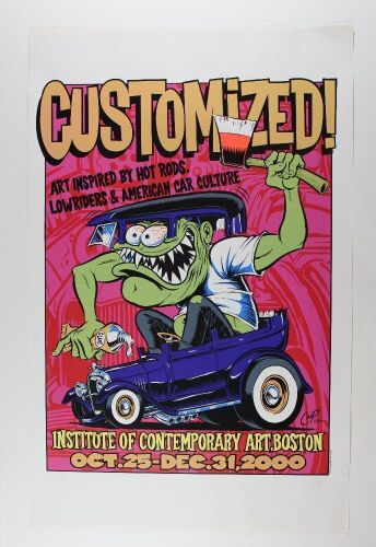 2000 Coop Customized! Institute of Contemporary Art Boston LE Signed Coop Poster Near Mint 87