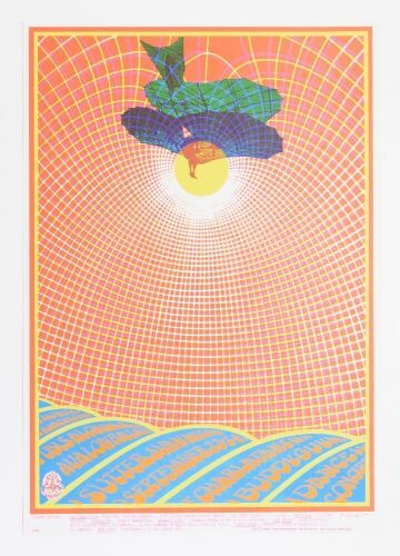 1967 FD-83 The Charlatans Buddy Guy Avalon Ballroom Poster Near Mint 87