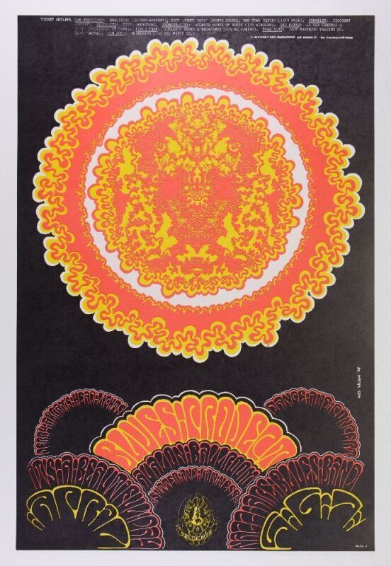 1968 FD-113 Blues Project Avalon Ballroom Poster Near Mint 89