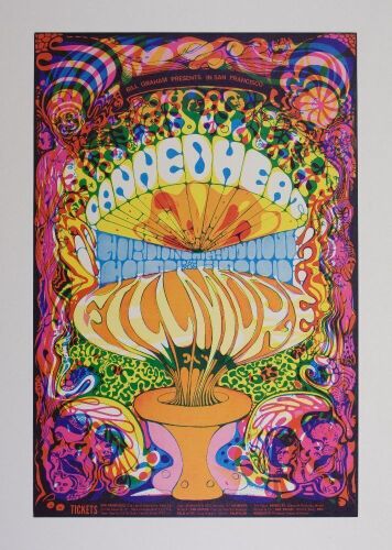 1968 BG-139 Canned Heat Gordon Lightfoot Fillmore West Poster Near Mint 89