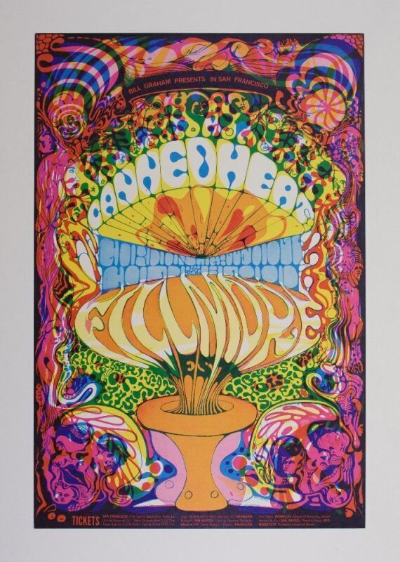 1968 BG-139 Canned Heat Gordon Lightfoot Fillmore West Poster Near Mint 89