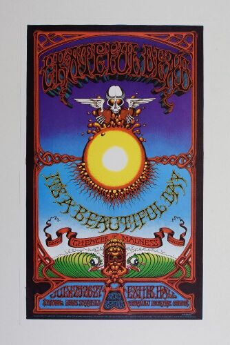 1968 AOR-3.116 Grateful Dead Honolulu Hawaii RP2 Poster Near Mint 89