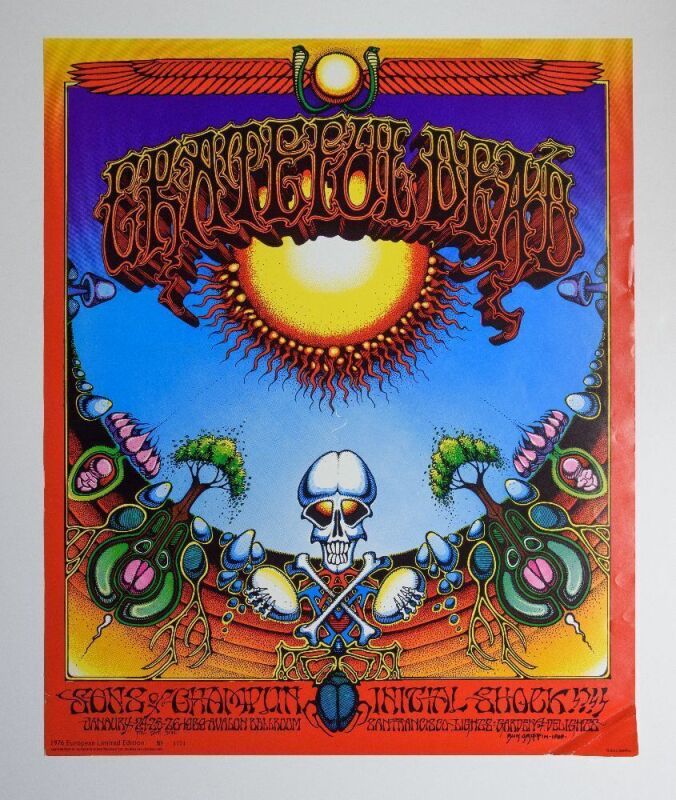 1976 AOR-2.24 Grateful Dead Aoxomoxoa Avalon Ballroom RP2 Poster Extra Fine 69