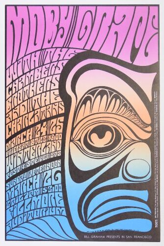 1967 BG-56 Moby Grape Winterland & Fillmore Poster Near Mint 87