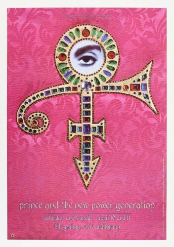 1993 BGP-73 Prince & The New Power Generation Bill Graham Civic Auditorium Poster Mint 91