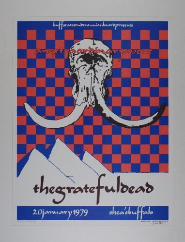 1979 AOR-4.230 Grateful Dead Shea's Performing Arts Center RP Signed Elias Poster Near Mint 87
