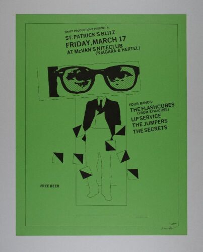 1978 The Flashcubes McVan's Niteclub Signed Elias Poster Near Mint 83