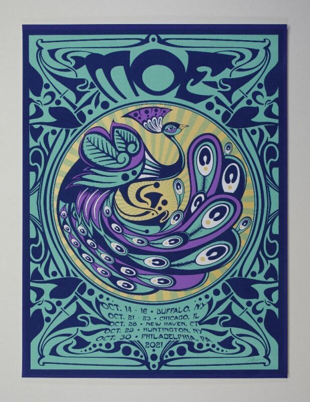 2021 Moe. October Tour Signed Duval Poster Mint 93