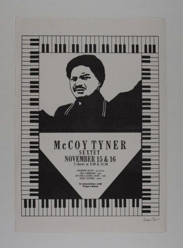 1979 McCoy Tyner Sextet Signed Elias Poster Excellent 79