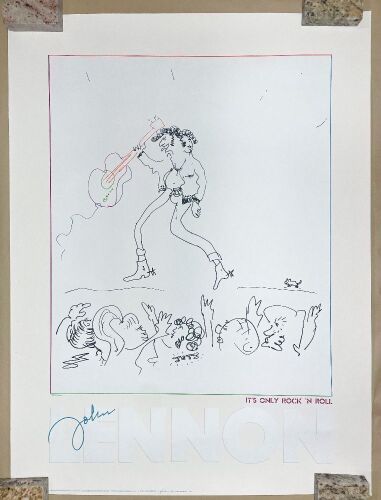1989 John Lennon It's Only Rock 'N Roll LE Print Excellent 79