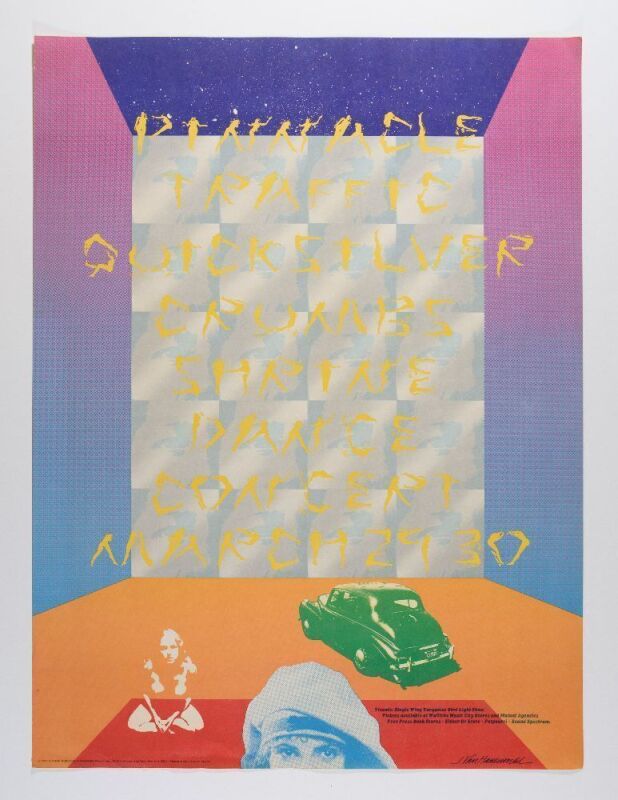 1968 AOR-3.67 Traffic Quicksilver Shrine Auditorium Poster Excellent 71