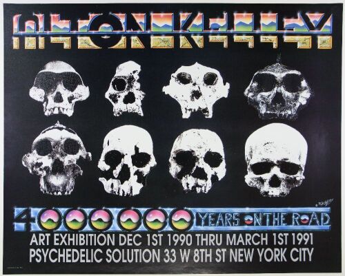 1990 Alton Kelley Art Exhibition Psychedelic Solution New York Poster Near Mint 83