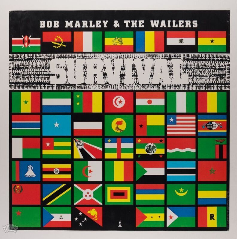 1979 Bob Marley & The Wailers Survival Island Records Promotional Poster Excellent 75