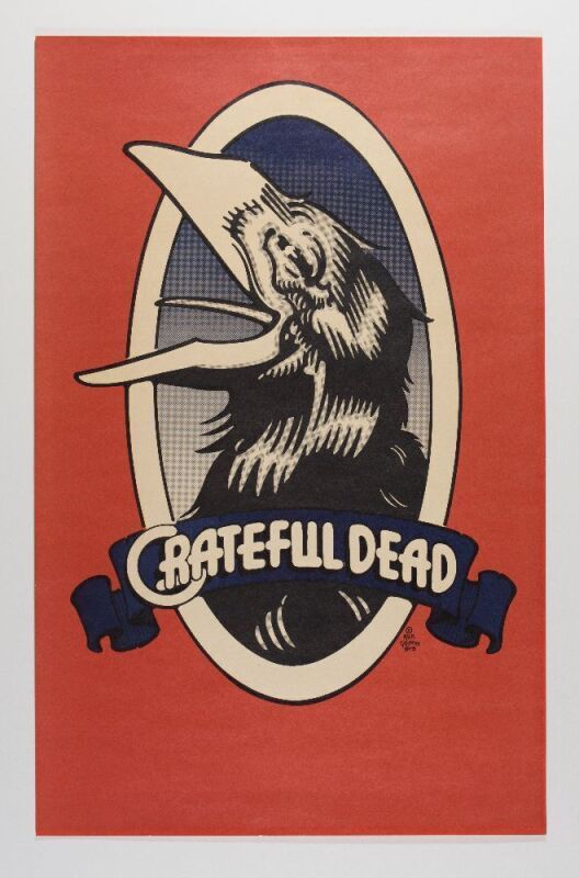 1973 Rick Griffin Grateful Dead Wake of the Flood Crow California Graphic Exchange Poster Near Mint 81