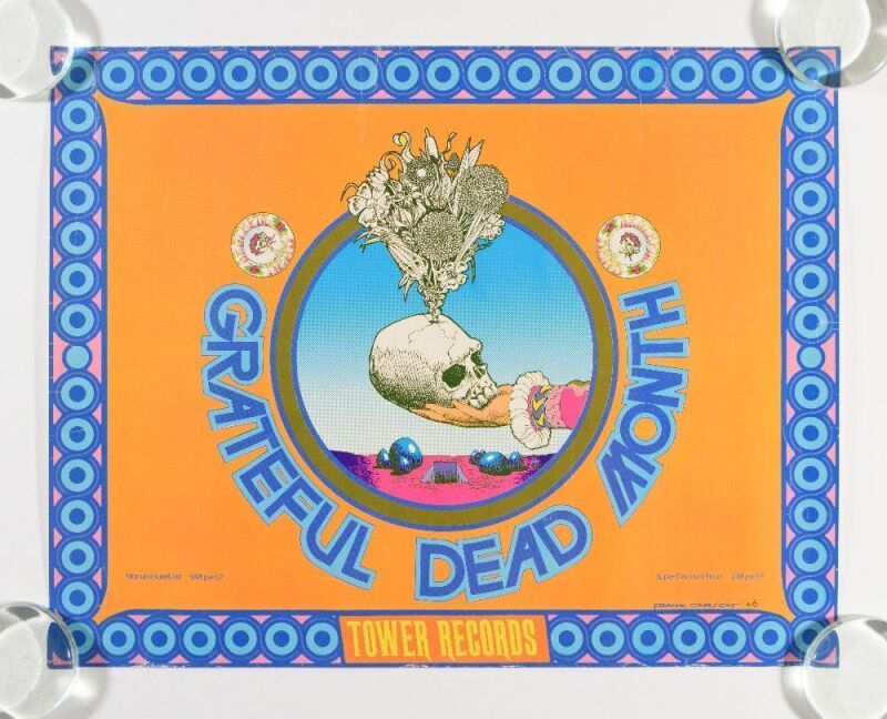 1971 Grateful Dead Month Tower Records Promotional Poster Excellent 75