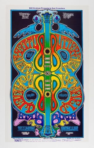 1969 BG-166 Butterfield Blues Band Fillmore West Poster Mint 95