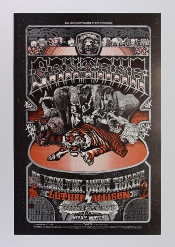 1970 BG-248 Santana Dr John Fillmore West Poster Near Mint 83