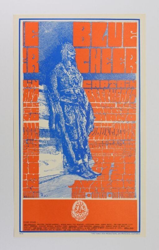 1967 FD-73 Blue Cheer Avalon Ballroom Poster Near Mint 83